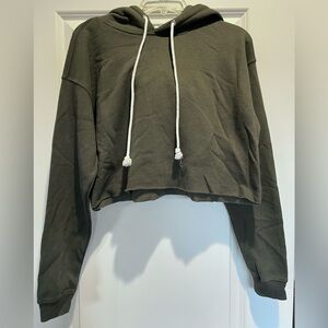 Wild Fable Green Cropped Hoodie (medium)